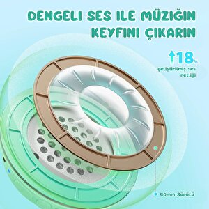 Iclever Güvenli Ses Sınırlı 60 Saat Oynatma Süreli Bluetooth Çocuk Kulaklığı Yeşil