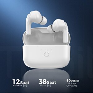 Tribit Flybuds C1 Qualcomm Qcc3040 Anc 60 Saat Oynatma Süresi Kablosuz 5.2 Bluetooth Kulak İçi Kulaklık Beyaz