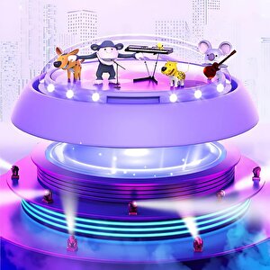 Iclever Kedi Kulaklı Led Işıklı Güvenli Ses Sınırlı 45 Saat Oynatma Süreli Bluetooth Çocuk Kulaklığı Mor