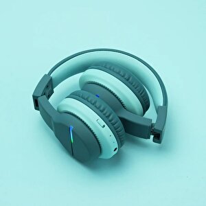 Iclever Led Işıklı Güvenli Ses Sınırlı 85 Saat Oynatma Süreli Bluetooth Çocuk Kulaklığı Yeşil