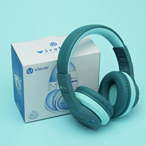 Iclever Led Işıklı Güvenli Ses Sınırlı 85 Saat Oynatma Süreli Bluetooth Çocuk Kulaklığı Yeşil