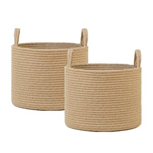 2'li Jüt Halat Sepet Set 35 X 27 Cm
