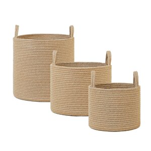 3'lü Jüt Halat Sepet Set 26 X 22 / 35 X 27 / 40 X 40 Cm