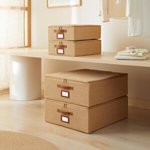 Ocean Home Textile 4'lü Jüt Destekli Hurç Set 2 Adet 31 X 38 X 12 + 45 X 55 X 18 Cm
