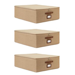 3'lü Orta Boy Jüt Destekli Hurç Set 45 X 55 X 18 Cm