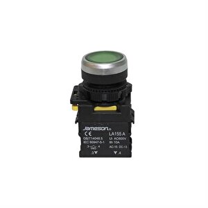 220v Yaylı Led Işıklı Yeşil Buton