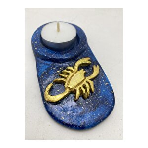 Akrep Burcu Mumluk - 3 Adet Tealight Balmumu Mum Hediyeli