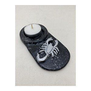 Akrep Burcu Mumluk - 3 Adet Tealight Balmumu Mum Hediyeli