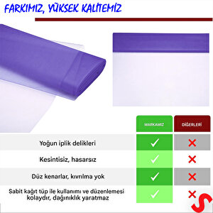 Süsleme Tülü Kristal Tül, 3 Mt En X 1 Mt Uzunluk - Mor
