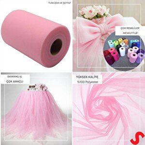 Süsleme Tülü Grek Tül, 2 Mt En X 1 Mt Uzunluk - Pembe