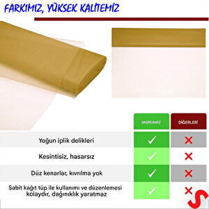 Süsleme Tülü Kristal Tül, 3 Mt En X 1 Mt Uzunluk - Altın