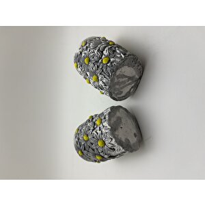 Papatya Desenli Mumluklar - Tealight Ve Uzun Balmumu Mum Hediyelidir