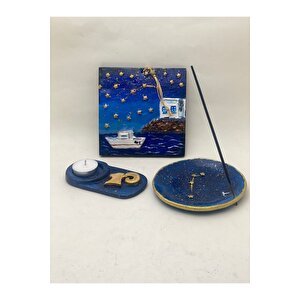 Kova Burcu Mumluk - 3 Adet Tealight Balmumu Mum Hediyeli