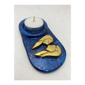Ikizler Burcu Mumluk - 3 Adet Tealight Mum Hediyeli