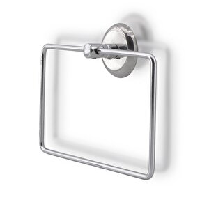 Kare Havluluk Lavabo Banyo Mutfak Aparat Standı Bez Havlu Askısı Paslanmaz Metal Krom Renk Vidalı