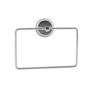 Kare Havluluk Lavabo Banyo Mutfak Aparat Standı Bez Havlu Askısı Paslanmaz Metal Krom Renk Vidalı