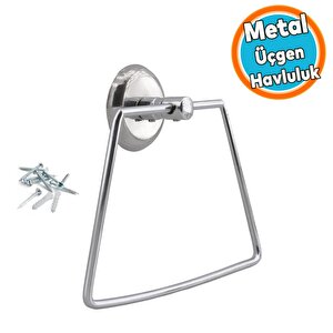 Metal Bez Havluluk Aparatı Lavabo Banyo Mutfak Aparat Standı Bez Havlu Askısı Vidalı Krom Paslanmaz