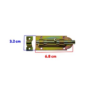 Sürgü Mavzer No:2 Kilit Kadmiyum 32x68 Mm Ahşap Pvc Demir Kapı Pencere Emniyet Mandalı Kilidi