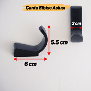 Dolap Askılık Askılığı Duvar Vestiyer Banyo Mutfak Kıyafet Asma Kulp Çanta Elbise Askısı Siyah
