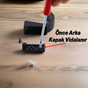 Dolap Askılık Askılığı Duvar Vestiyer Banyo Mutfak Kıyafet Asma Kulp Çanta Elbise Askısı Siyah