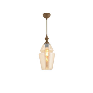 Leila Tekli Elegant Camlı Eskitme Modern Sarkıt Avize