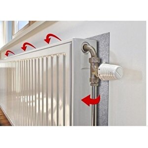 4 Metre 10 Mm Alüminyum Folyolu Kalorifer, Radyatör Petek Arkası Isı Yalıtımı İzolasyon Levhası