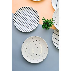 Tabak Evi̇ Porselen Dash Pasta Tabağı 20cm 6 Kişilik 6 Parça Tvl6ptprs1108