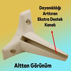 Mobilya Yatak Kanepe Sehpa Tv Ünitesi Koltuk Ayağı 15 Cm Krem Baza Ayak ( 4 Adet)