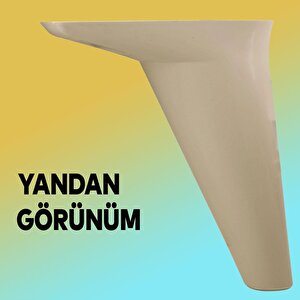 Mobilya Yatak Kanepe Sehpa Tv Ünitesi Koltuk Ayağı 15 Cm Krem Baza Ayak ( 4 Adet)