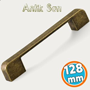 Mobilya Çekmece Mutfak Dolabı Dolap Kulpları Kulbu Kulpu Antik Sarı 128 Mm -12.8 Cm Metal Kulp