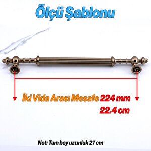 Metal Kulp 224 Mm- 22.4 Cm Mobilya Çekmece Mutfak Dolabı Dolap Kulpları Kulbu Kulpu Bronz