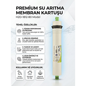 5'li Su Arıtma Filtre Seti – Pp Sediment, Gac, Cto Karbon, Membran Ve Post Karbon Beyaz