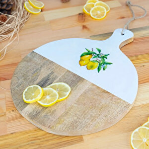 Kangura Limon Yuvarlak Kesme Tahtası Küçük