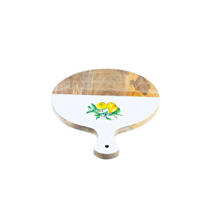 Bambum Kangura Limon Yuvarlak Kesme Tahtası Küçük