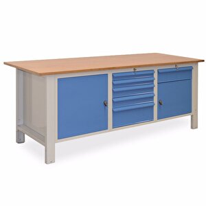 2.1 Metre Yükseklik Ayarlı Çalışma Tezgahı 6 Çekmeceli Dolaplı İe.yact.21.6