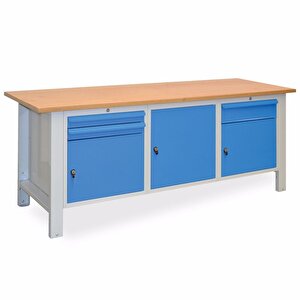 2.1 Metre Yükseklik Ayarlı Çalışma Tezgahı 3 Çekmeceli Dolaplı İe.yact.21.3