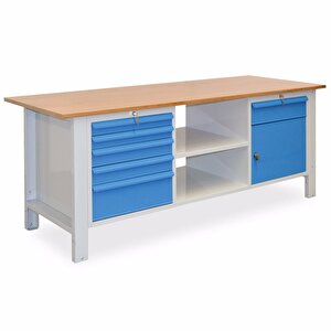 2.1 Metre Yükseklik Ayarlı Çalışma Tezgahı 6 Çekmeceli Dolaplı İe.yact.21.6