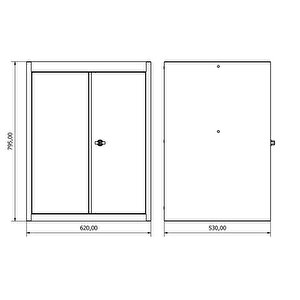 80 Cm Metal Dolap İe.36.18.30.20