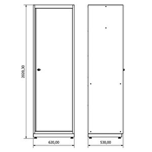 2 Metre Tek Kapaklı Metal Dolap İe.36.18.30.10