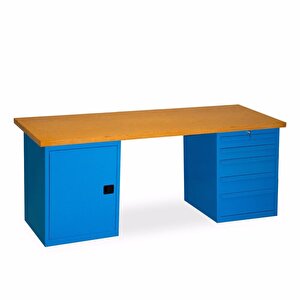 2.1 Metre Çalışma Tezgahı 5 Çekmeceli Dolaplı İe.cct.21.5