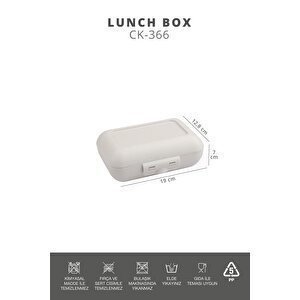 Okyanus Home Bej Lunch Box 2 Katlı 5 Bölmeli Kendinden Çatal Kaşıklı Beslenme Kutusu