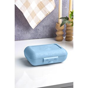 Okyanus Home Mavi Lunch Box 2 Katlı 5 Bölmeli Kendinden Çatal Kaşıklı Beslenme Kutusu