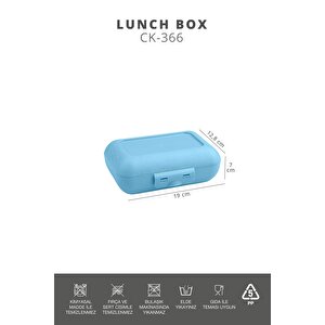 Okyanus Home Mavi Lunch Box 2 Katlı 5 Bölmeli Kendinden Çatal Kaşıklı Beslenme Kutusu