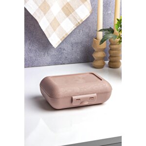 Okyanus Home Pudra Lunch Box 2 Katlı 5 Bölmeli Kendinden Çatal Kaşıklı Beslenme Kutusu