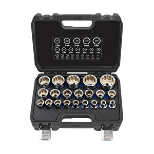 Lokma Set Torx Dişi 1/2 İnç 21 Parça (e8-e36)