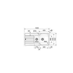FRANKE SPARK SKX 651-100 SOL DAMLALIKLI - 101.0712.369
