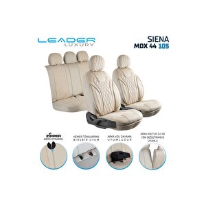 Opel Meriva Uyumlu Lüx Yarı Deri Oto Koltuk Kılıfı Ön Arka Takım Yeni Siena Bej Bej