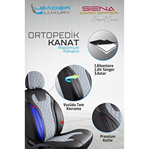 Subaru Tribeca Uyumlu Lüx Yarı Deri Oto Koltuk Kılıfı Ön Arka Takım Yeni Siena Füme