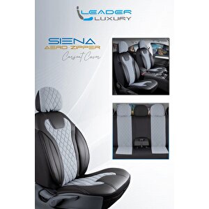 Seat Cordoba Uyumlu Lüx Yarı Deri Oto Koltuk Kılıfı Ön Arka Takım Yeni Siena Füme