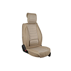Seat İbiza Eski̇ Uyumlu Lüx Deri Oto Koltuk Kılıfı Ön Arka Takım Anka Bej